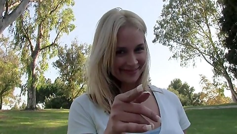 Hot Blonde Sarah Does Wild Handjob And Deepthroats